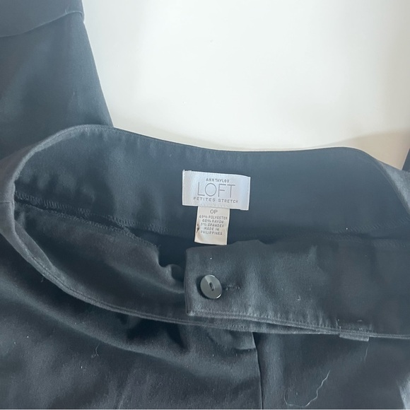 LOFT Black Tailored Pull-On Dress Pants - Picture 2 of 3